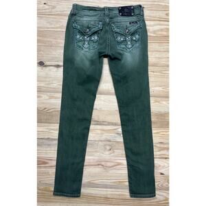 Miss Me Skinny Signature-Rise Women's Jeans - green size 27 W28 L30 XF73